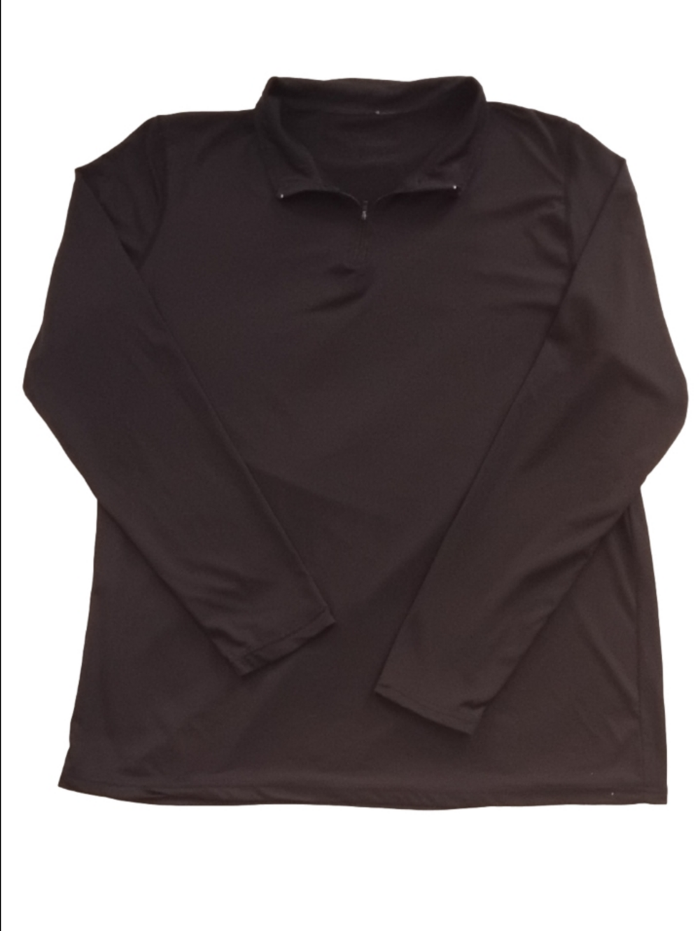 Real Essentials Black Quarter-Zip Long Sleeve Pullover